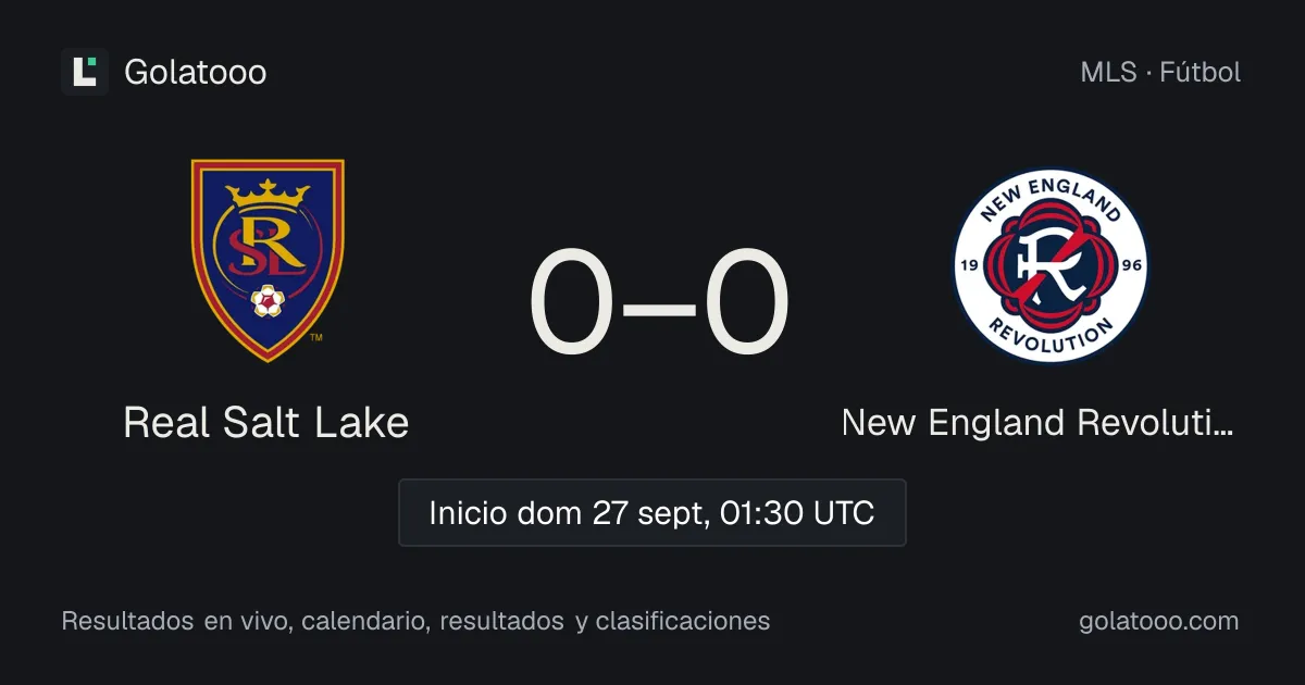 Real Salt Lake vs New England Revolution: previa, forma, historial y dónde ver el partido