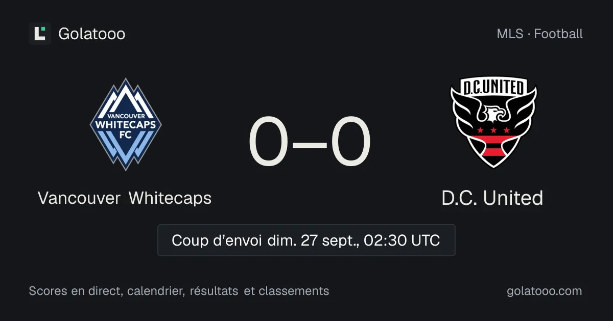 Vancouver Whitecaps - D.C. United : avant-match, forme, historique et où regarder la rencontre