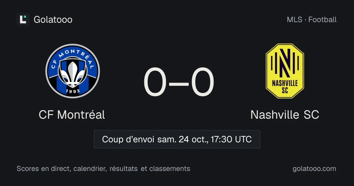 CF Montréal - Nashville SC : avant-match, forme, historique et où regarder la rencontre